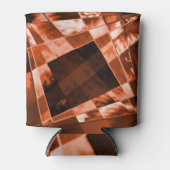 派手な赤褐色の傾斜した四角形と長方形 缶クーラー (正面)