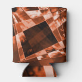 派手な赤褐色の傾斜した四角形と長方形 缶クーラー (裏面)