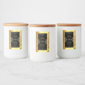 派手な金ゴールドまばゆい製品ラベルダイヤモンドブラック フードラベル (ボトル)