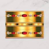 派手な金色と赤とシメリー・ダイヤフェイクモンド 名刺 (正面)