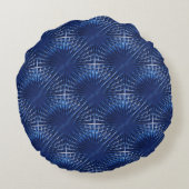 派手な青い尖ったグリルは、膨らんだ膨らんだ膨らんだ膨らんだ ラウンドクッション (裏面)