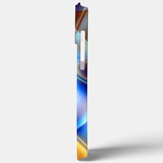 派手な青と黄色とカタツムリのような線が投げる Case-Mate iPhoneケース (裏面 / 左)