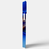 派手な青と黄色とカタツムリのような線が投げる Case-Mate iPhoneケース (裏面 / 右)