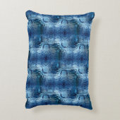 派手な青色の打ち曲げガラス反復 アクセントクッション (裏面(縦))