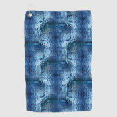 派手な青色の打ち曲げガラス反復 ゴルフタオル (正面)