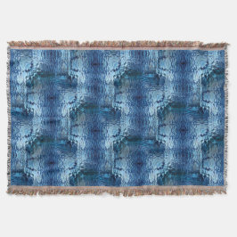 派手な青色の打ち曲げガラス反復 スローブランケット