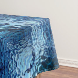 派手な青色の打ち曲げガラス反復 テーブルクロス