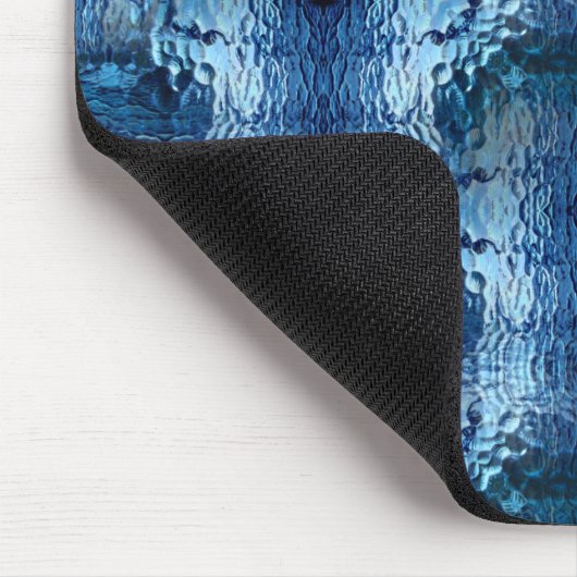 派手な青色の打ち曲げガラス反復 マウスパッド (コーナー)