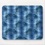 派手な青色の打ち曲げガラス反復 マウスパッド (正面)