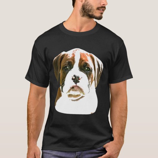 派手な顔をしたボクサー Tシャツ (正面)