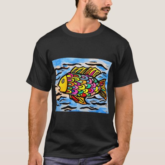 派手な魚 Tシャツ (正面)