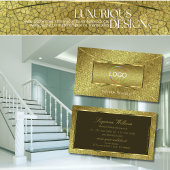 派手な黄金のヘビと金ゴールドの装飾とロカッコいいゴ 名刺