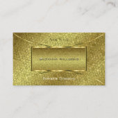 派手な黄金のヘビと金ゴールドデコール 名刺 (正面)