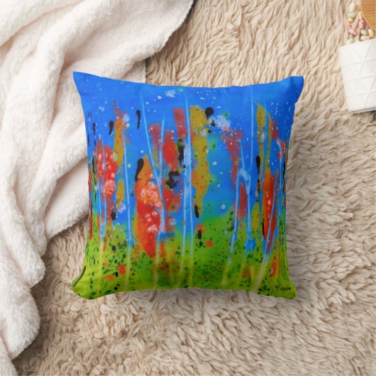 派手に飾った枕 クッション (ブランケット)