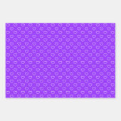 派手はっきりしたな色レモンイエローライムグリーンパープル ラッピングペーパーシート (正面2)