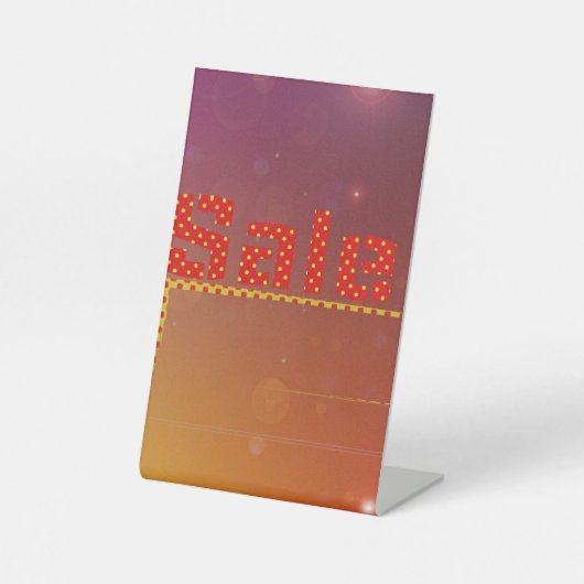 派手ファンキーなデザインと販売のサイン鮮やかと 台座サイン (正面)