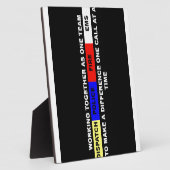 派遣、警察、火災、ems フォトプラーク (側面)