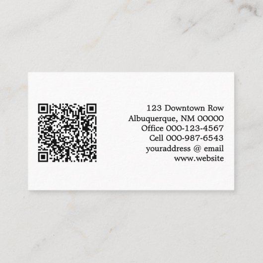 流しおもしろい写真入り交換猫とQRコード 名刺 (裏面)