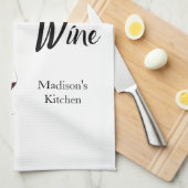 「流ち話ょうなワイン」バー/ キッチンタオル (四つ折り)