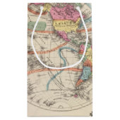 流れおよび貿易風が付いている世界地図の地図 スモールペーパーバッグ (裏面)