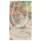 流れおよび貿易風が付いている世界地図の地図 スモールペーパーバッグ (正面)