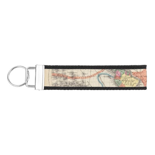 流れおよび貿易風が付いている世界地図の地図 リストバンドキーホルダー (鍵左)
