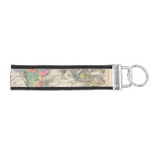 流れおよび貿易風が付いている世界地図の地図 リストバンドキーホルダー (鍵右)