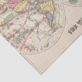 流れおよび貿易風が付いている世界地図の地図 薄葉紙 (詳細)