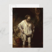 流れで浸っている女性1654年 ポストカード (正面/裏面)