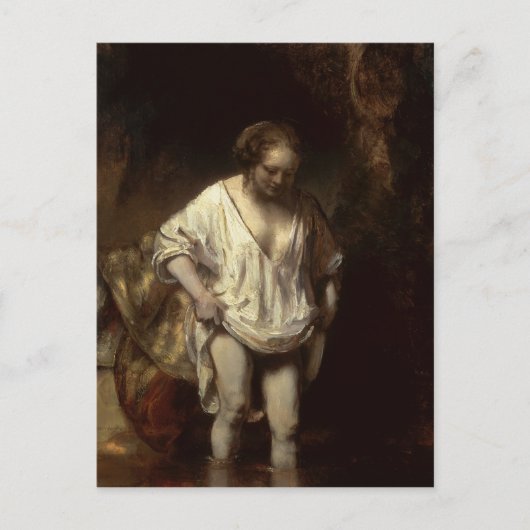 流れで浸っている女性1654年 ポストカード (正面)