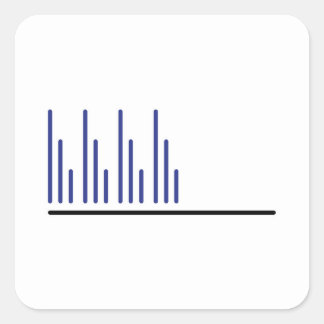 流れと調和青 スクエアシール