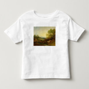 流れによる牛そして姿との景色 トドラーTシャツ