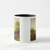 流れによる牛そして姿との景色 マグカップ (中央)