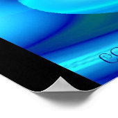 流れに乗る!!!（アイスブルー） ポスター (角)