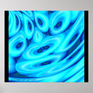 流れに乗る!!!（アイスブルー） ポスター