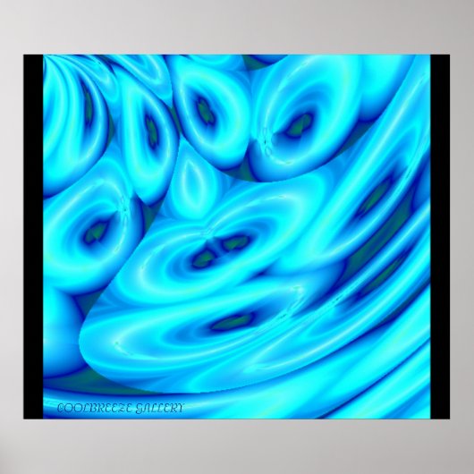 流れに乗る!!!（アイスブルー） ポスター (正面)