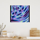 流れに乗る!!!(ブルー) ポスター (キッチン)