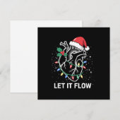 流れに任せて 解剖学 ハート 心臓 ナース サンタハット シーズンカード (正面/裏面)