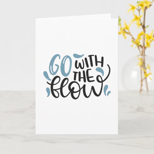 流れに従う カード (黄色い花)