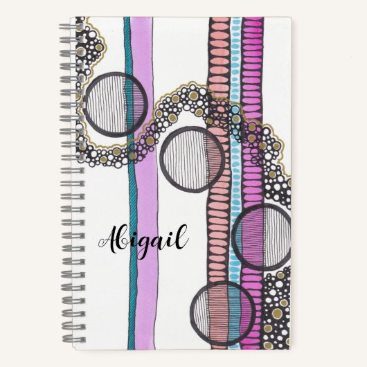 流れに従え、パーソナライズされたオリジナルのアートワーク ノートブック (正面)