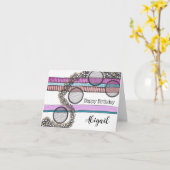 流れに従って行く，抽象芸術，あなたの名前，誕生日 カード (黄色い花)