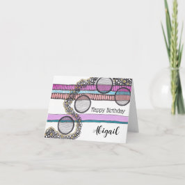 流れに従って行く，抽象芸術，あなたの名前，誕生日 カード