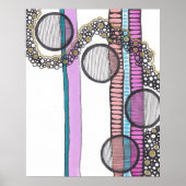 流れに沿って行く、オリジナルアートのドードル ポスター (正面)