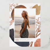 流れに沿って |フォイルフォト卒業発表 箔招待状 (正面)