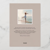 流れに沿って |フォイルフォト卒業発表 箔招待状 (裏面)