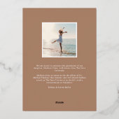 流れに沿って |フォイルフォト卒業発表 箔招待状 (裏面)