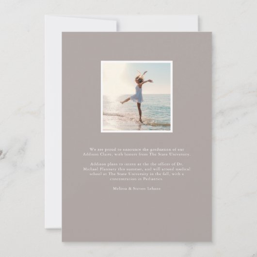 流れに沿って |写真卒業のお知らせ 案内状 (裏面)