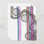 流れに沿って、抽象芸術ガーリー水の色を。 ポストカード (正面/裏面)