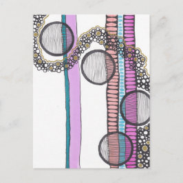 流れに沿って、抽象芸術ガーリー水の色を。 ポストカード