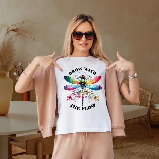 流れに身をまかせて成長しろ Tシャツ